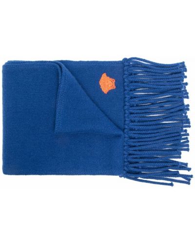 Bufanda con bordado con flecos Versace azul