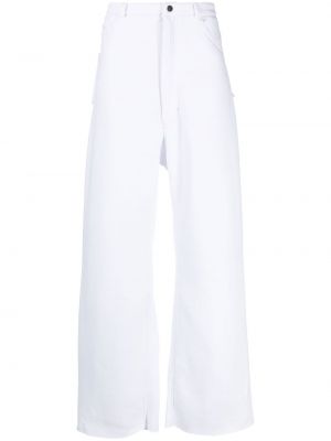 Bílé rovné kalhoty s kapsami Natasha Zinko