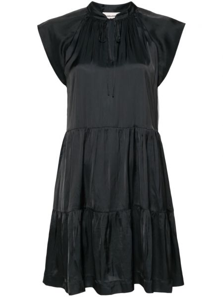 Satenska lepršava haljina Zadig&voltaire crna