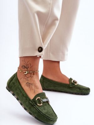 Semišové loafersy Kesi zelená