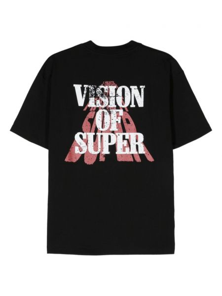 T-shirt en coton avec applique Vision Of Super noir