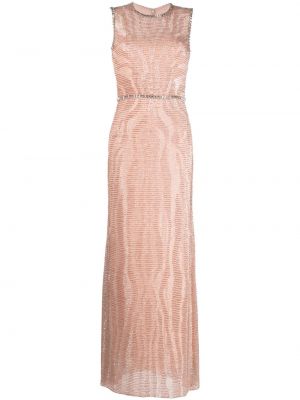 Αμάνικη βραδινό φόρεμα με μοτίβο αστέρια Jenny Packham ροζ