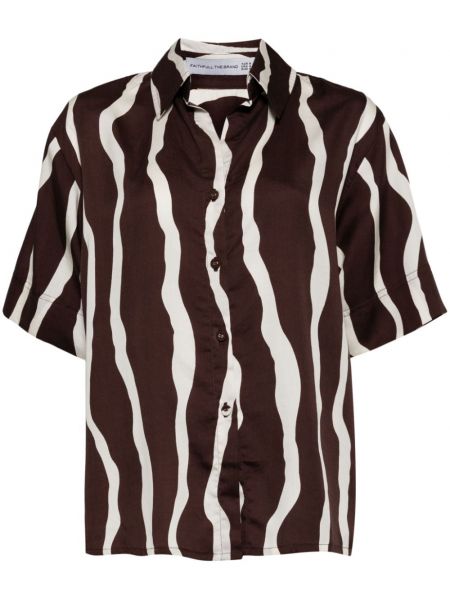 Košulja s printom sa zebra printom Faithfull The Brand