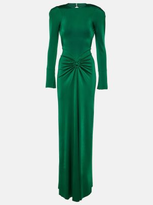 Dlouhé šaty jersey Victoria Beckham zelené