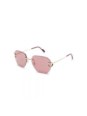 Okulary przeciwsłoneczne Cartier różowe