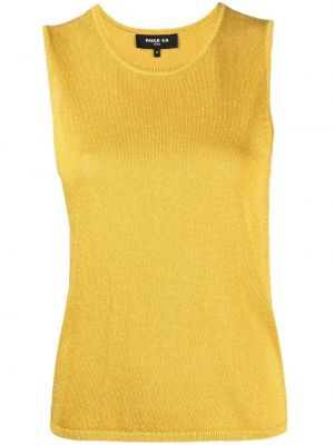 Haut sans manches en tricot Paule Ka jaune
