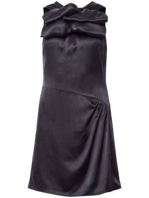 Jedwabna sukienka koktajlowa bez rękawów Equipment czarna