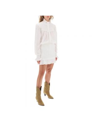 Mini falda de algodón Isabel Marant étoile blanco