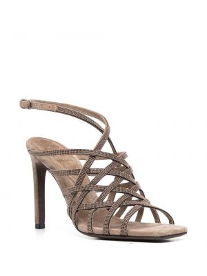Sandale mit hohem absatz Brunello Cucinelli braun