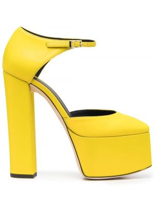 Escarpins en cuir à plateforme Giuseppe Zanotti jaune