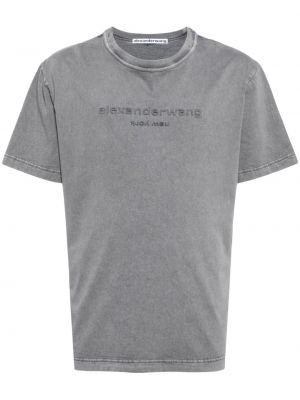 T-shirt aus baumwoll Alexander Wang grau