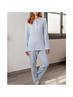 Pijama de algodón Mitjans azul