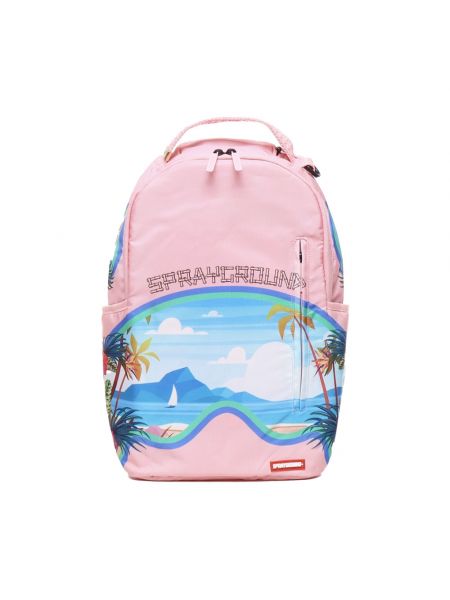 Bolsa de playa elegante con estampado tropical Sprayground rosa