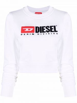 Trykt bomull sweatshirt Diesel hvit