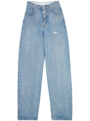 Puuvillased sirged teksapüksid Mm6 Maison Margiela sinine