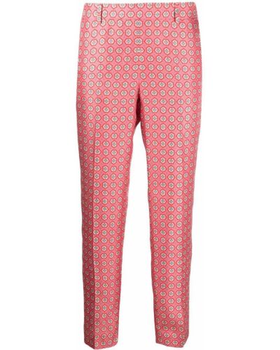 Pantalones con estampado con estampado geométrico Alberto Biani rosa