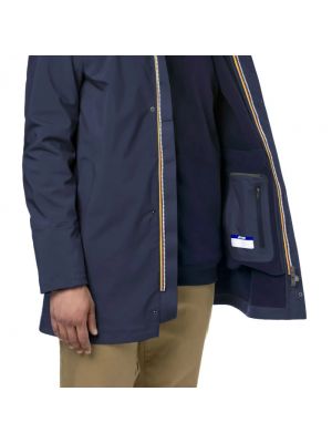 Wodoodporny płaszcz zimowy K-way niebieski