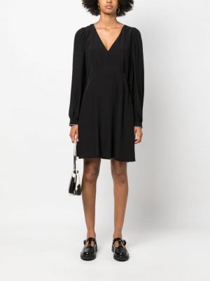 Kleid mit v-ausschnitt ausgestellt Tommy Hilfiger schwarz