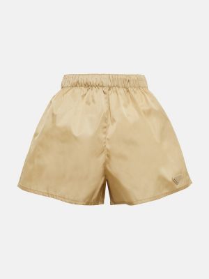 Pantalones cortos de nailon Prada beige
