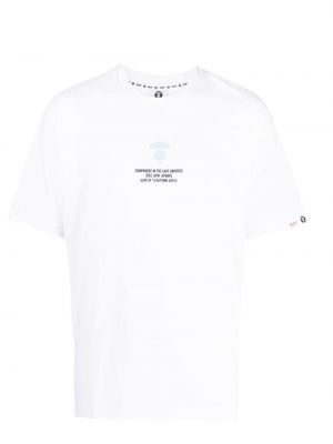 Bavlněné tričko s potiskem Aape By *a Bathing Ape® bílé