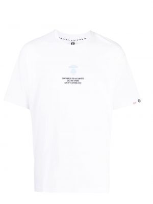 T-shirt con stampa Aape By *a Bathing Ape® bianco