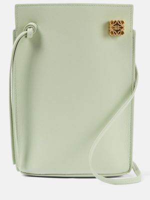 Kožená kabelka s vreckami Loewe zelená