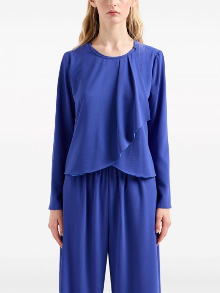 Bluse mit drapierungen Emporio Armani blau