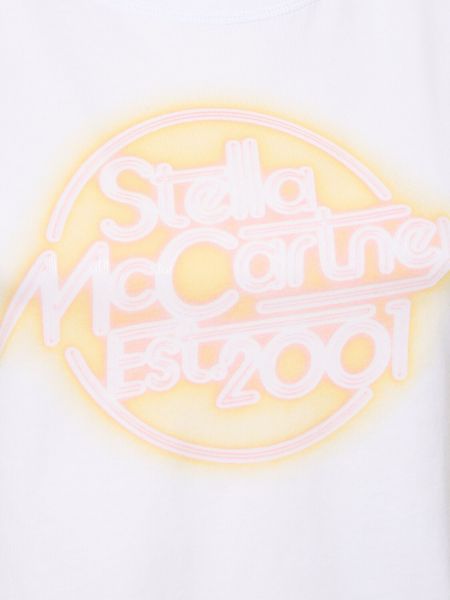 Bavlněné tričko jersey Stella Mccartney bílé