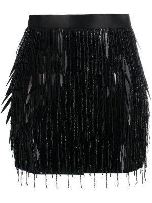 Mini sukně s flitry Elisabetta Franchi černé
