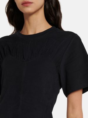 Tricou din bumbac din jerseu Isabel Marant negru