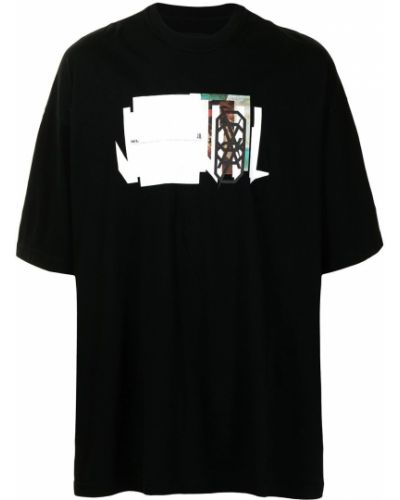 Camiseta con estampado Niløs negro