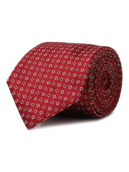 Шелковый галстук Giorgio Armani красный