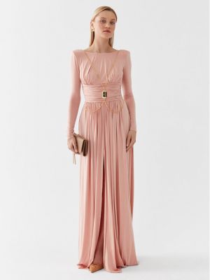 Priliehavé večerné šaty Elisabetta Franchi ružová