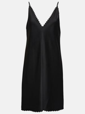 Mini vestido de crepé Jil Sander negro