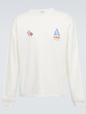 Camiseta con bordado de algodón con estampado Adish blanco