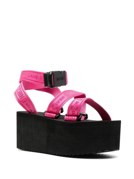Sandalias con plataforma Moschino rosa