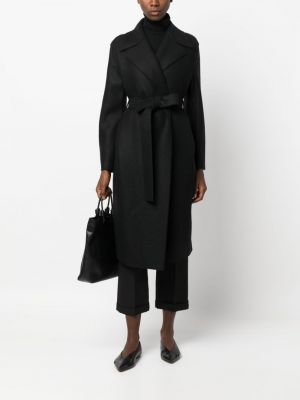Vlněný kabát Harris Wharf London černý