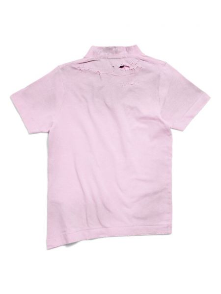 Koszulka z przetarciami Balenciaga różowa