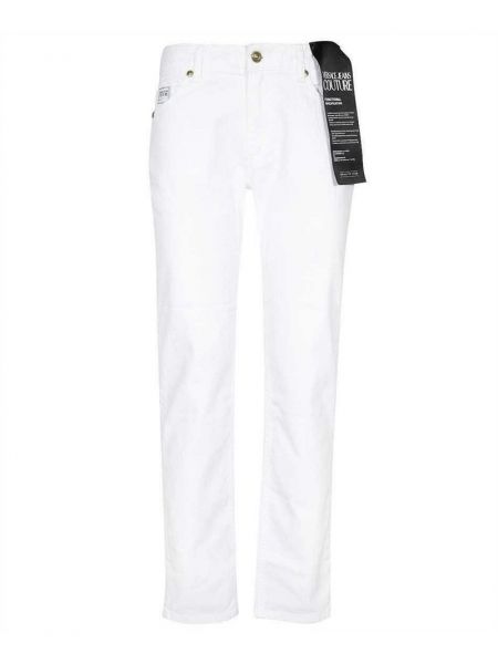 Jeansy skinny slim fit Versace Jeans Couture białe