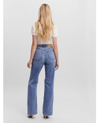 Priliehavé džínsy s rovným strihom Vero Moda modrá