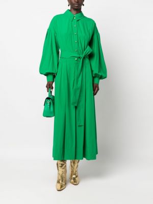 Kokvilnas kleita Gucci zaļš