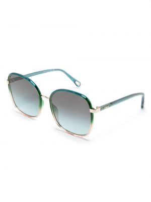 Okulary przeciwsłoneczne oversize Chloé Eyewear zielone