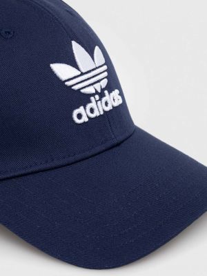Pamučna kapa Adidas Originals plava