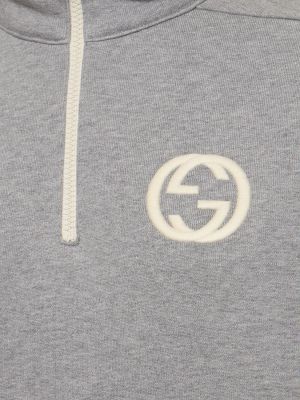 Jersey de algodón de tela jersey jaspeado Gucci gris