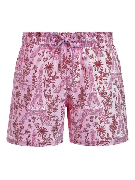 Pantaloni scurți cu imagine Vilebrequin roz