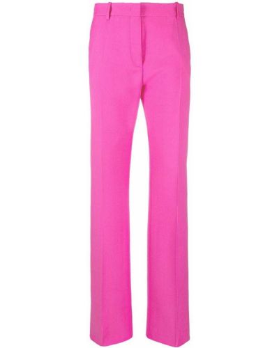 Μάλλινο παντελόνι Valentino Garavani ροζ