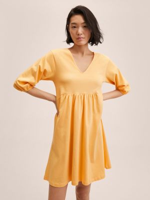 Mini šaty Mango oranžová