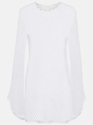Mini robe en coton Chloé blanc