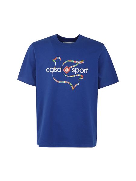 Koszulka z nadrukiem Casablanca niebieska