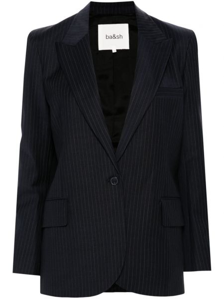 Gestreifter langer blazer Ba&sh blau